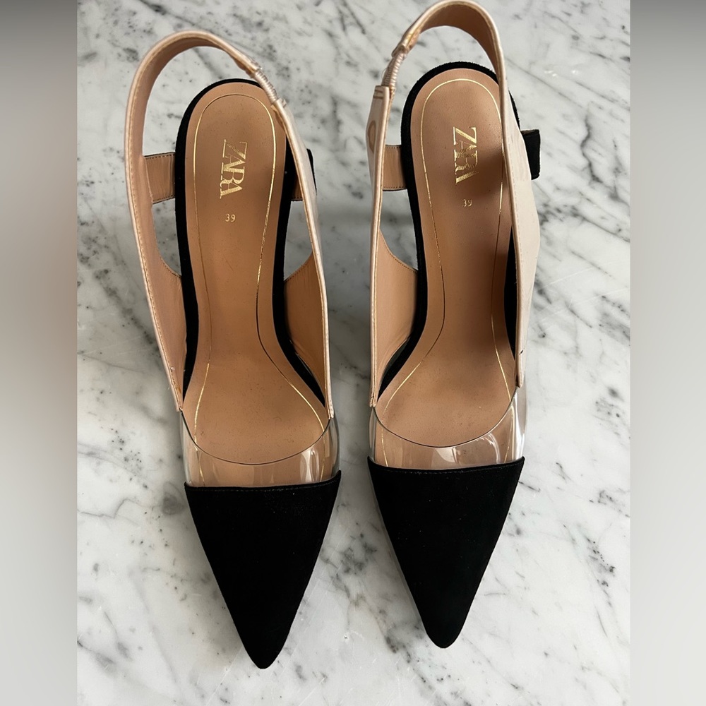 Zara sling back pumps